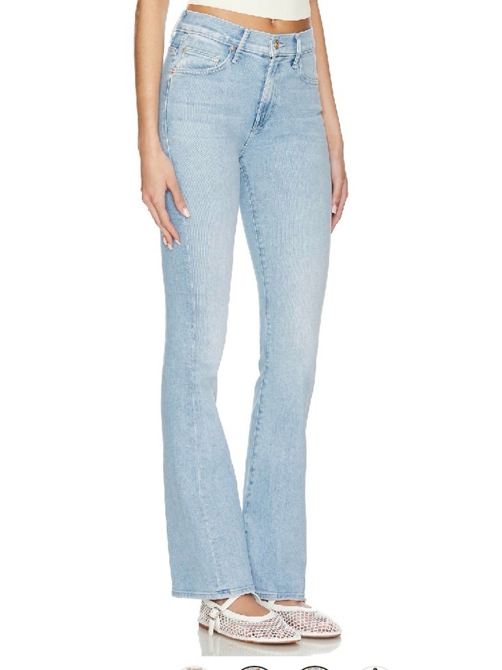 NWT MOTHER Jeans Insider Sneak Lost Art Blue Size 26